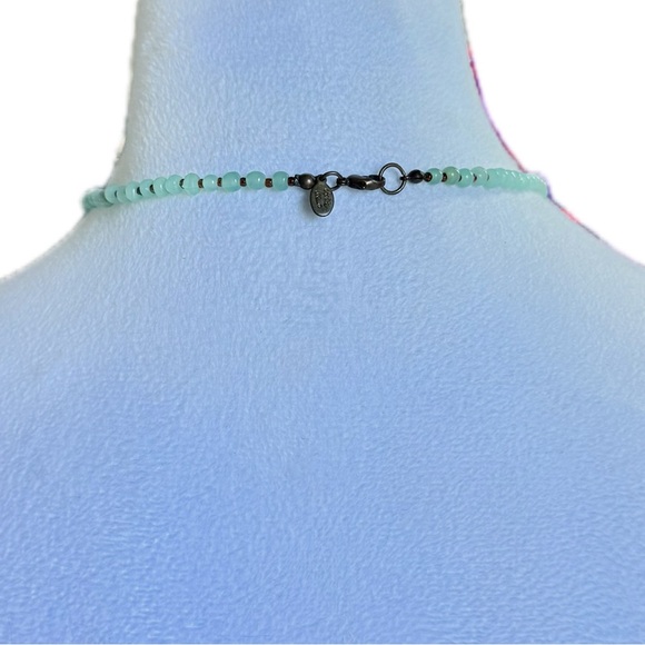 🌴 Cookie Lee 23” Mint Green and Brown Beaded Necklace - Picture 7 of 8